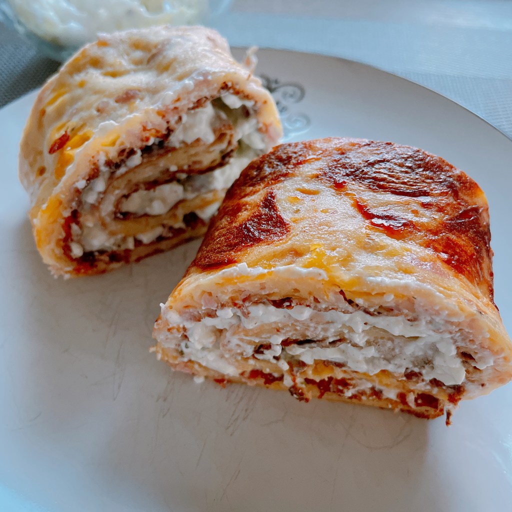 Pfannkuchenrolle mit SChinken