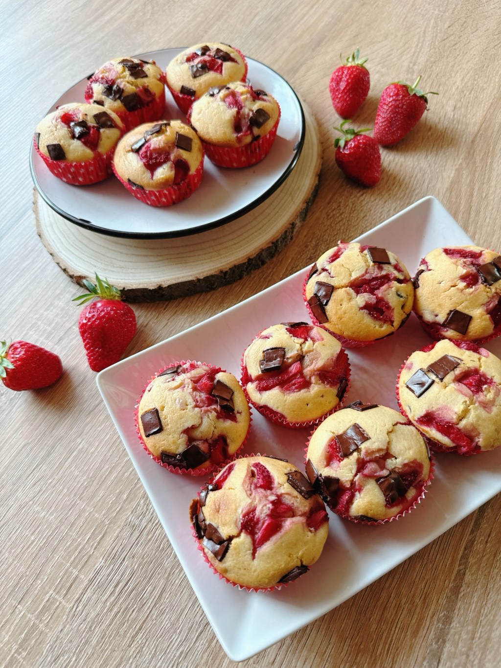 Erdbeer-Schoko-Muffins